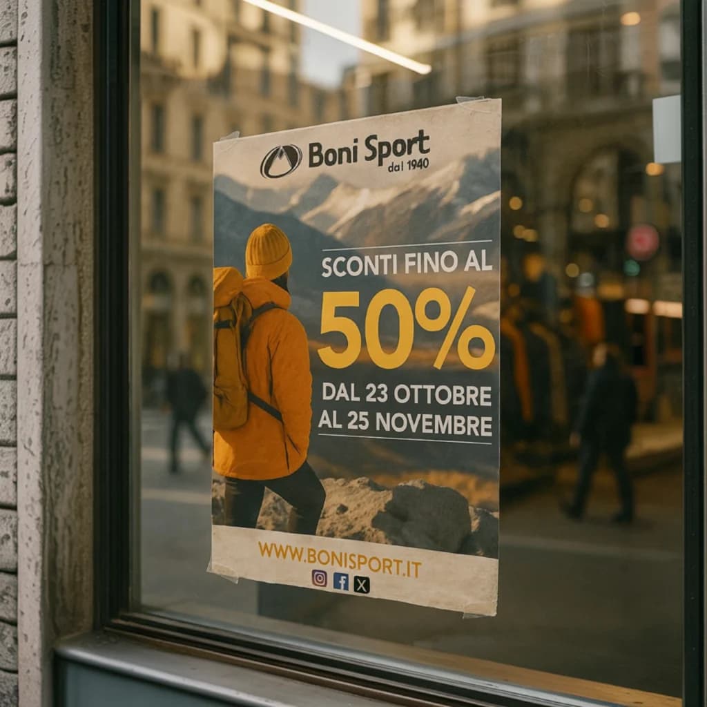 Manifesto Vetrina (es. Boni Sport)