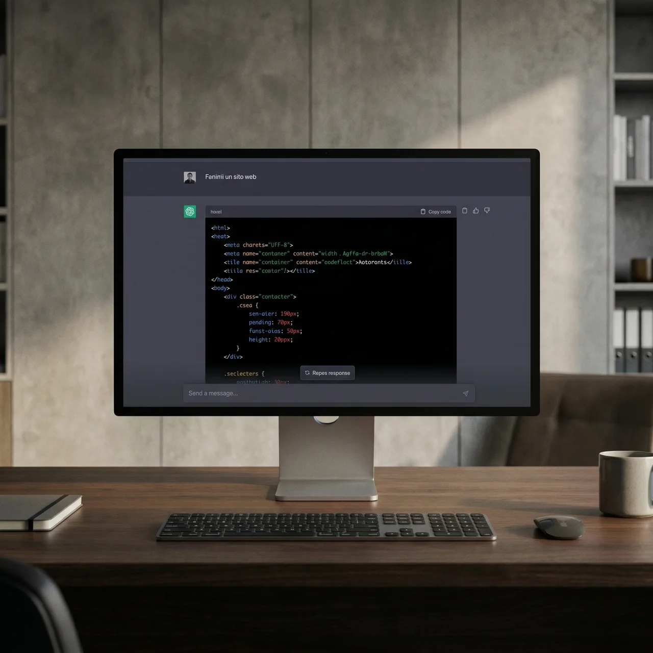 Contrasto tra intelligenza artificiale generica e web design professionale curato